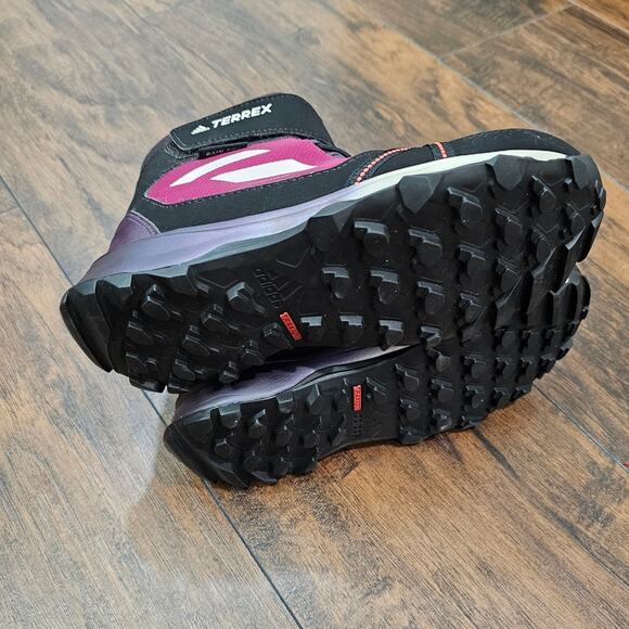 ADIDAS TERREX Boots Rain SIZE Big Kids SIZE 2 Burgundy - Picture 3 of 4